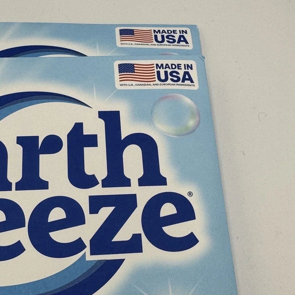 2pk Earth Breeze Laundry  Sheets, Fresh Scent, 30 Sheets, 60 Loads With Holder